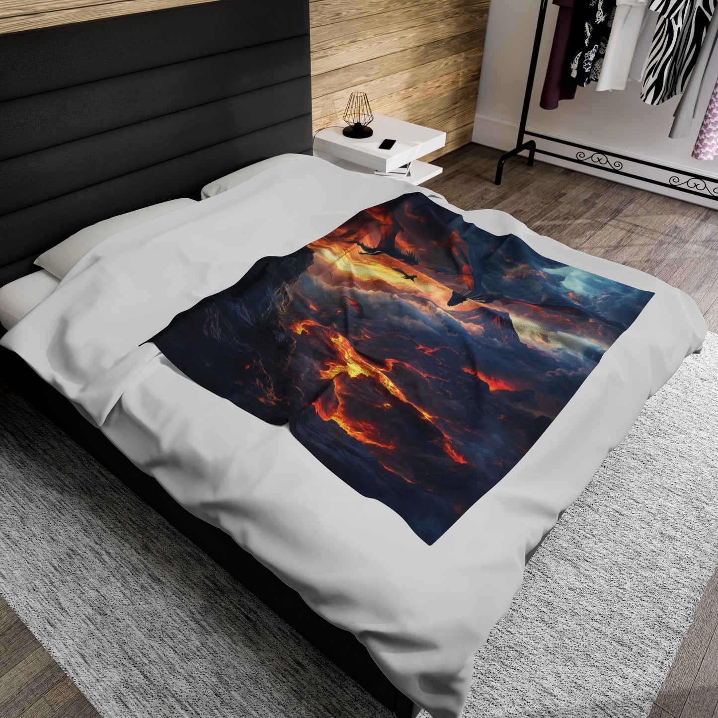 Dragons of the Inferno Velveteen Plush Blanket