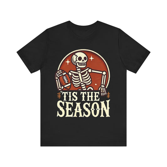 'Tis The Season Quarterback Skeleton T-shirt