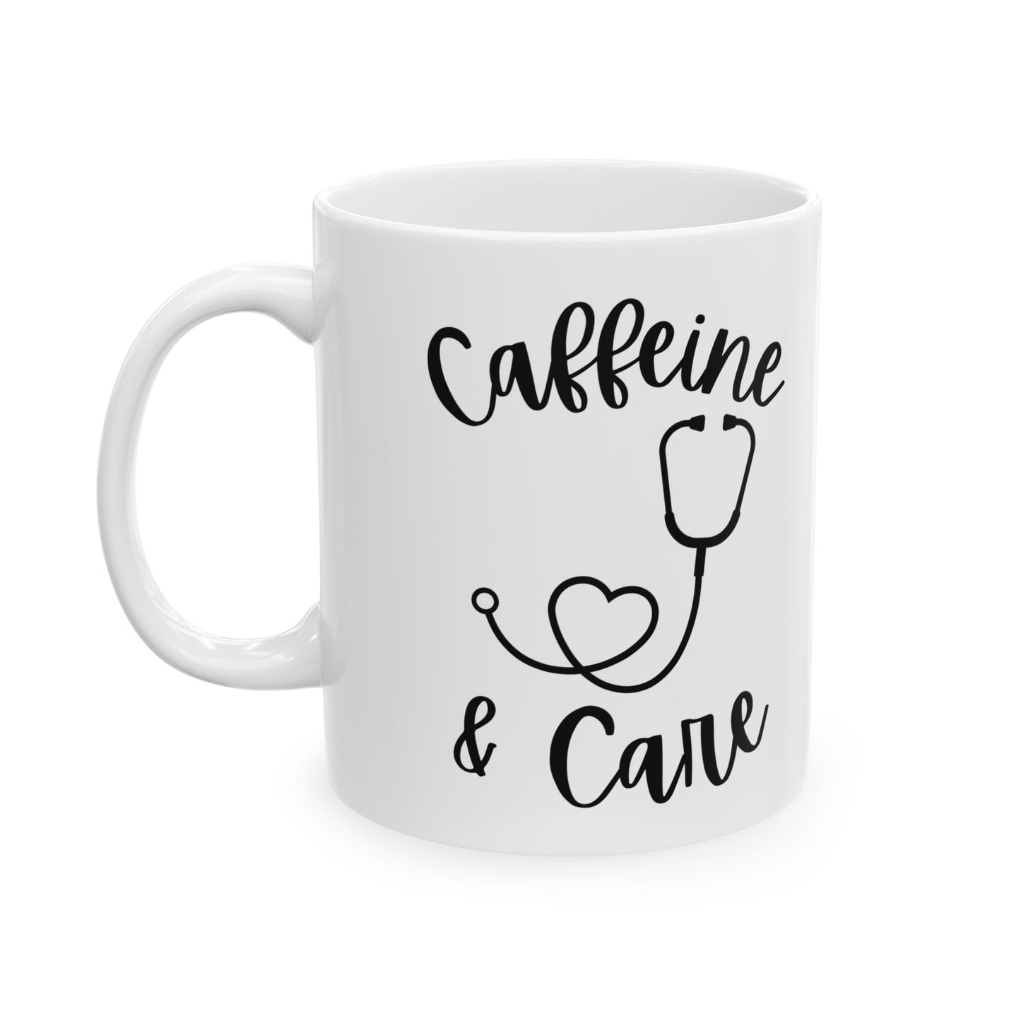 Caffeine & Care Ceramic Mug (11oz, 15oz)