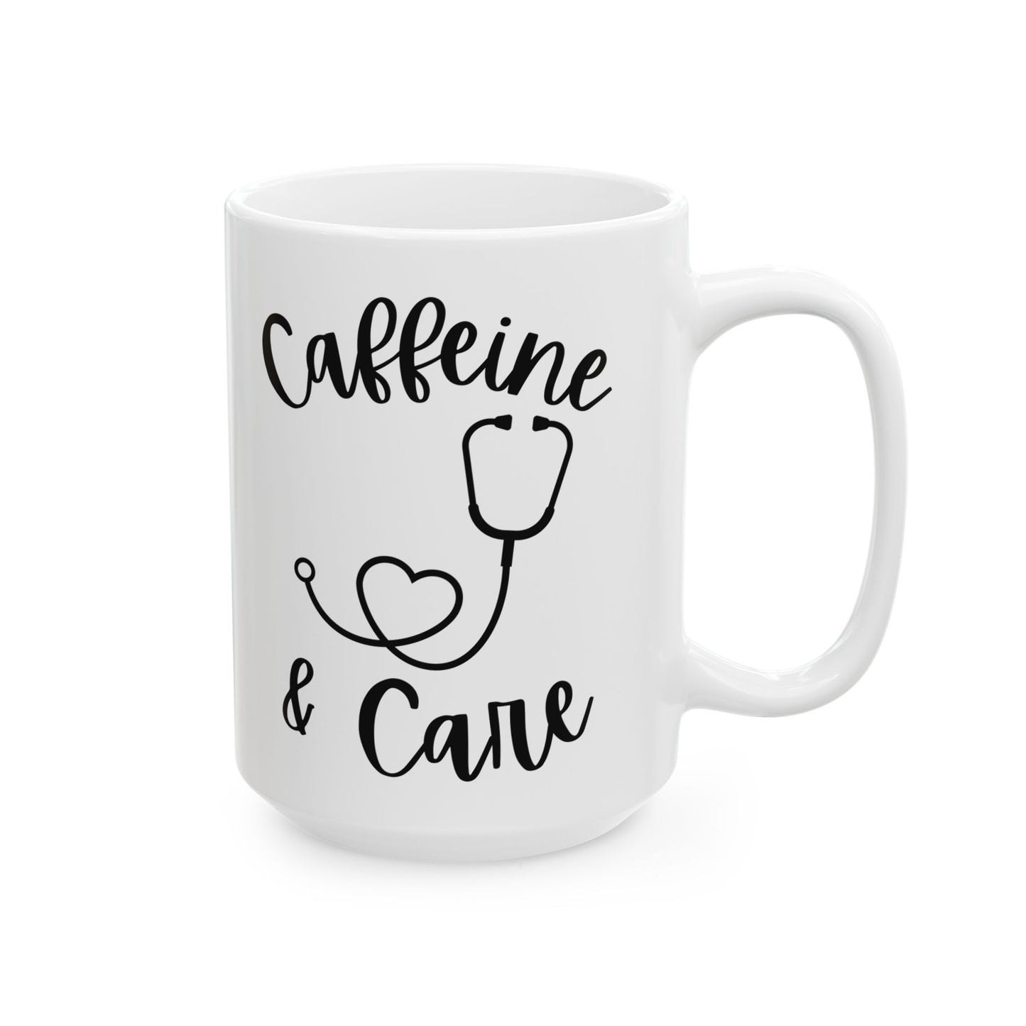 Caffeine & Care Ceramic Mug (11oz, 15oz)