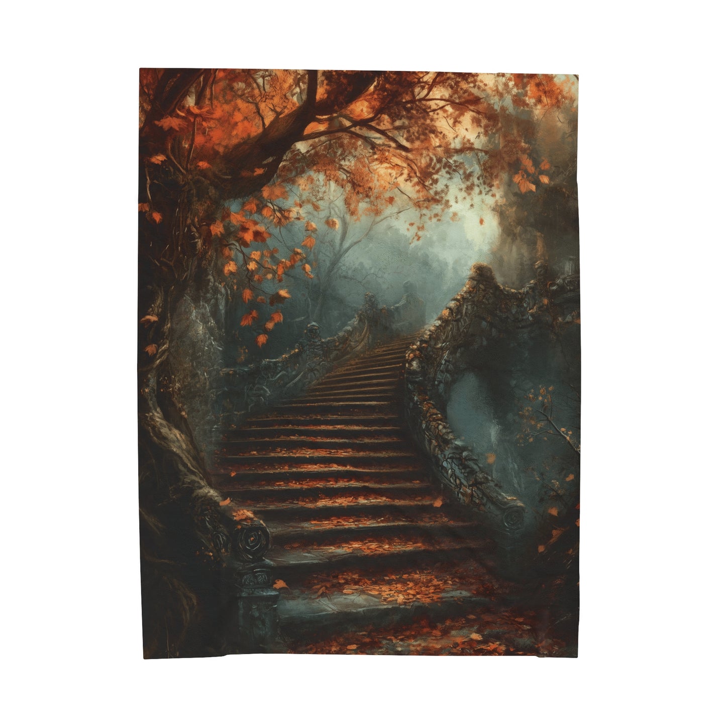 Twilight Forest Staircase Velveteen Plush Blanket