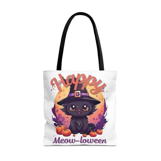 Happy Meow-loween Sublimated Tote Bag