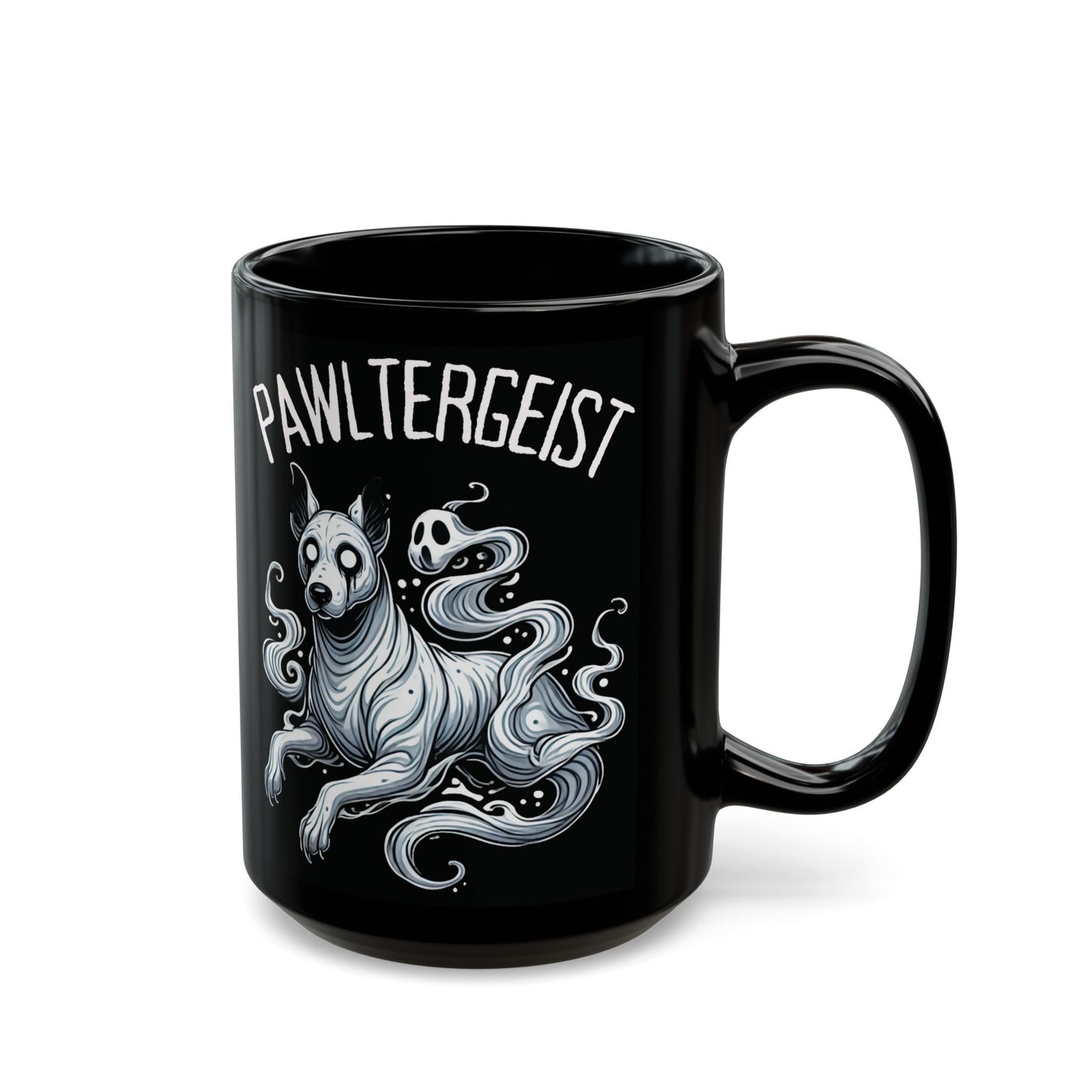 Pawltergeist Dog Ceramic Mug (11oz, 15oz) - {{ shop WitWorks Emporium Mug 11oz / White _name }}