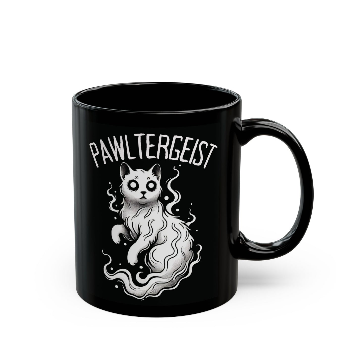 Pawltergeist Cat Ceramic Mug (11oz, 15oz)