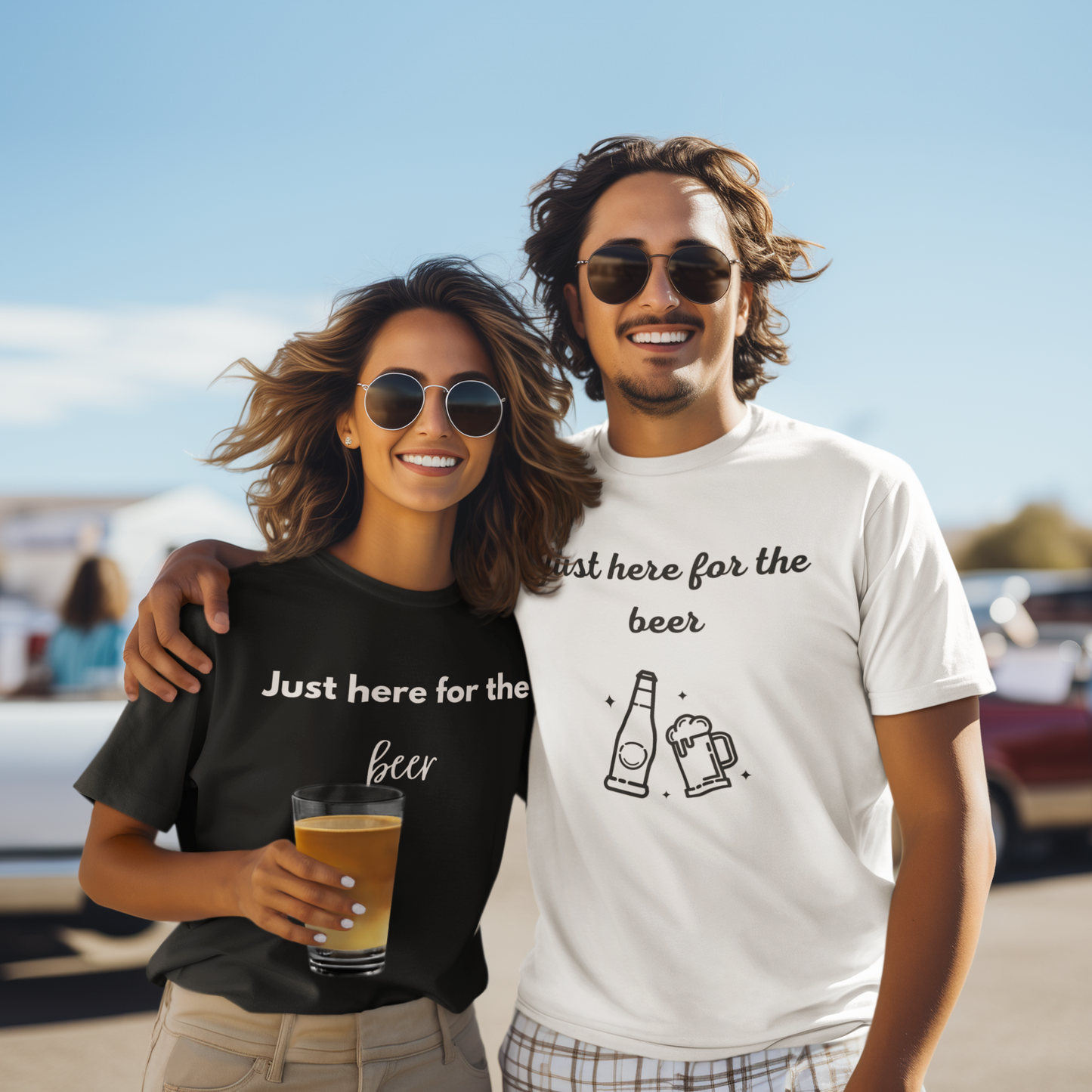 Just Here for the Beer Graphic T-shirt