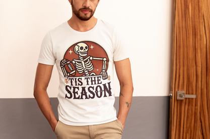 'Tis The Season Quarterback Skeleton T-shirt