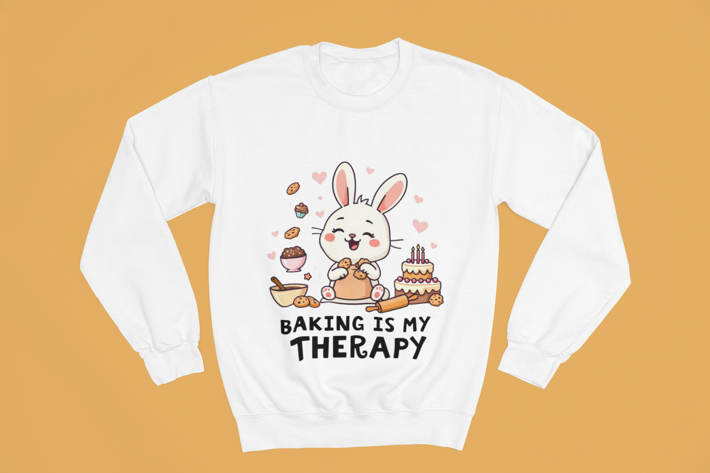 Baking is my Therapy Bunny Sweatshirt