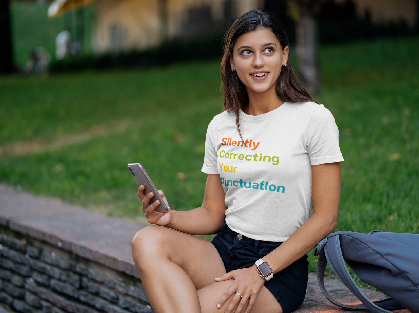 Silently Correcting Your Punctuation Multicolor T-shirt