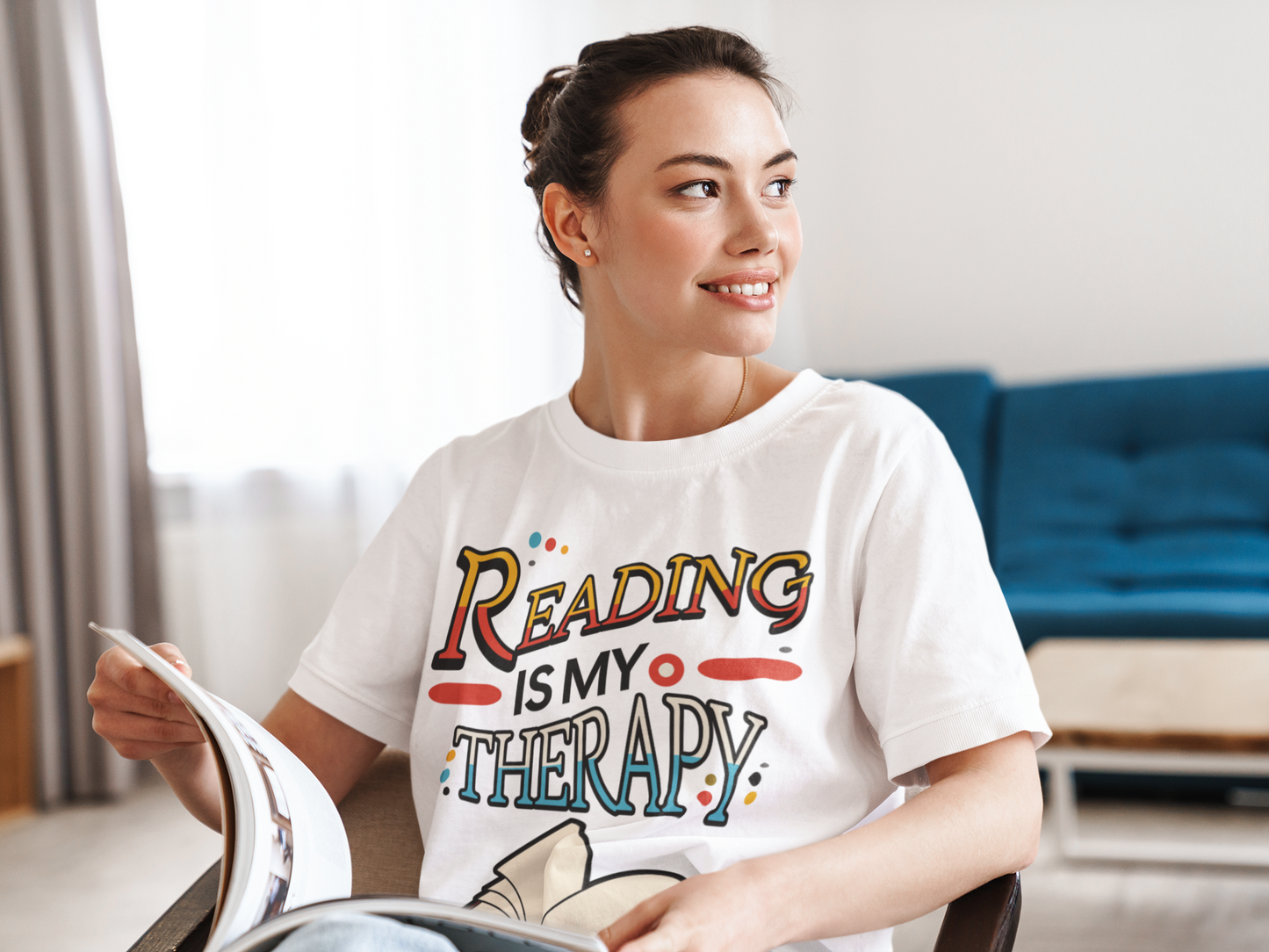 Reading is My Therapy T-shirt